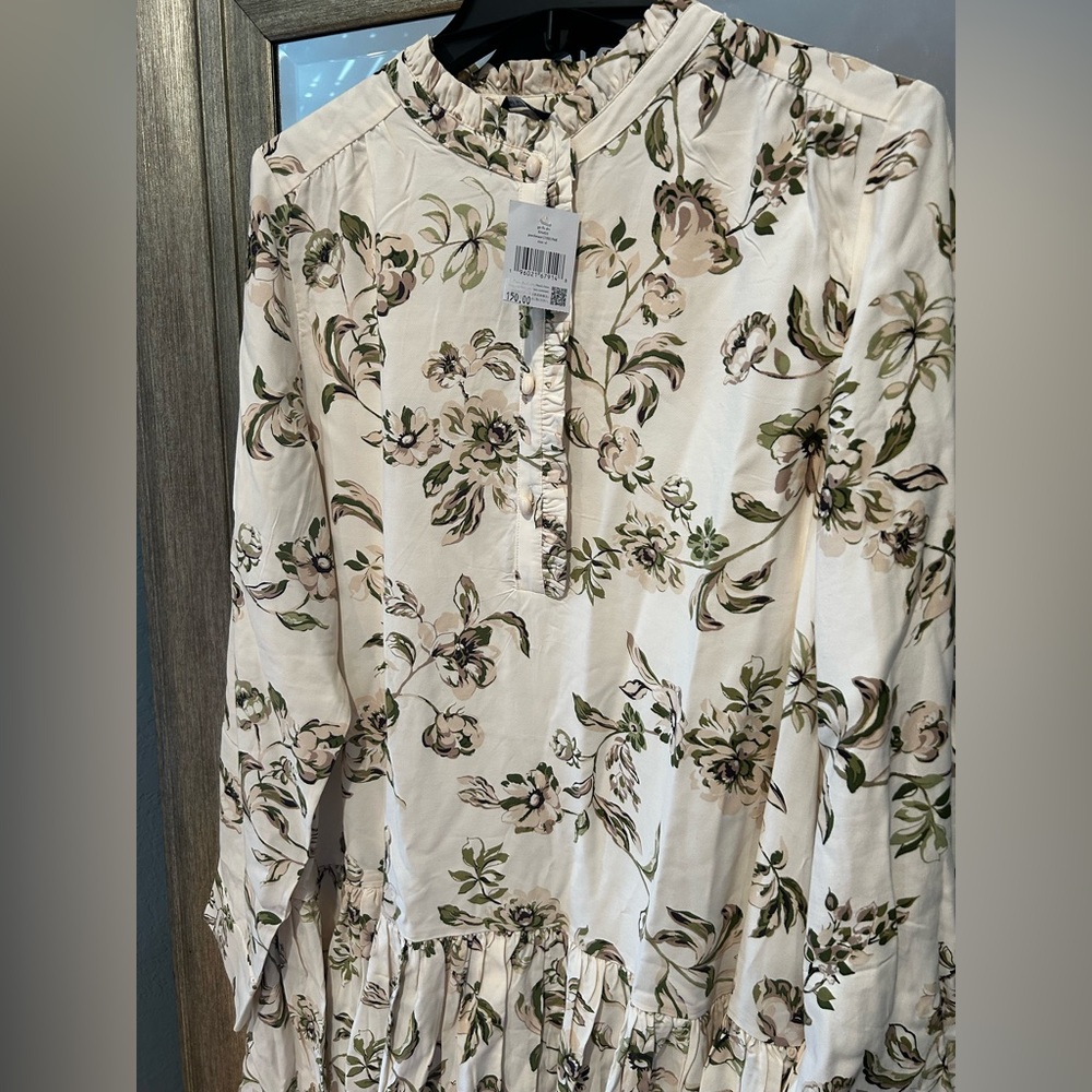 Kate Spade GATHERED FLOUNCE
SHIRTDRESS Color: Parchment XL NWT - Picture 8 of 12